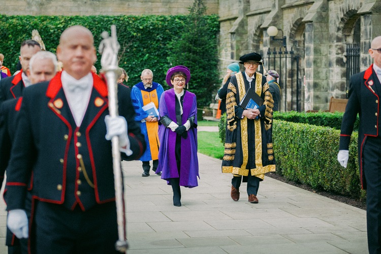 Professor Dame Sally Mapstone FRSE and Menzie Campbell